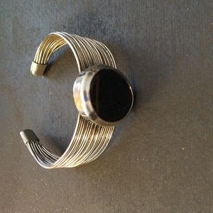 "Silver/Onyx" Bracelet